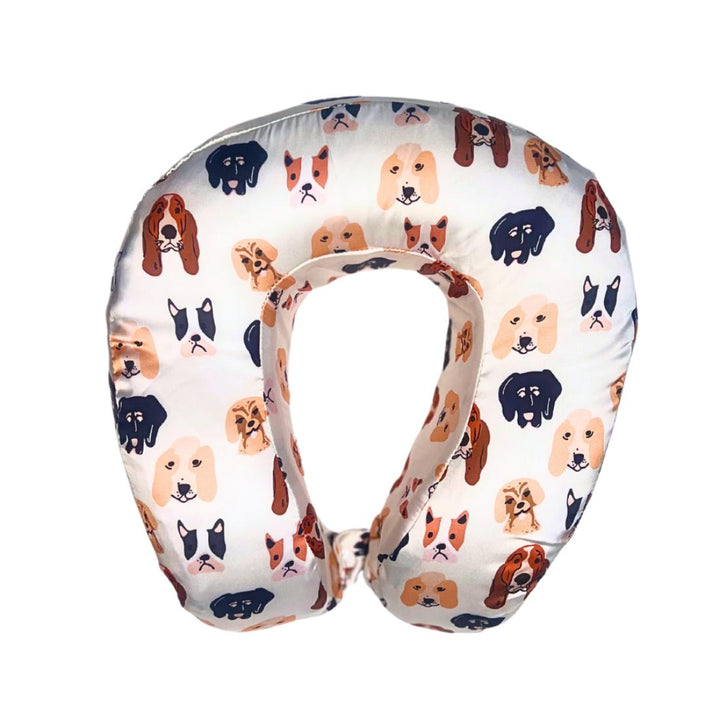 Dog Memory Foam Satin Neck Pillow