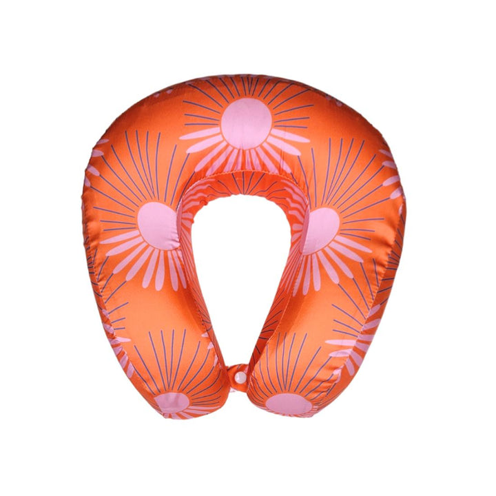 Burning Sun Memory Foam Satin Neck Pillow